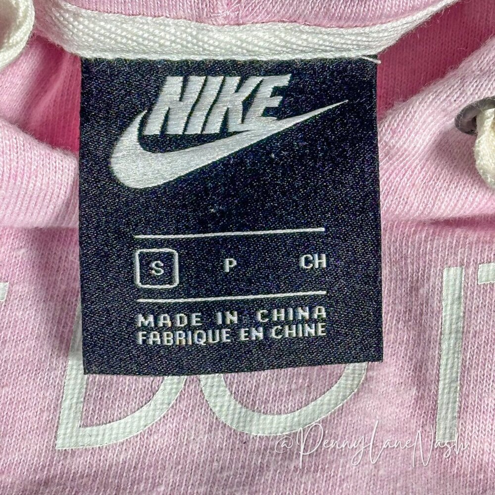 NIKE Just Do It Pullover Organic Cotton Hoodie In Pink - Picture 5 of 7